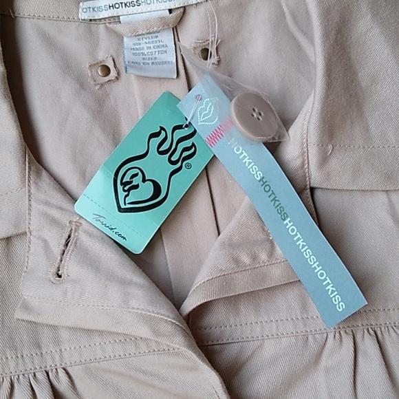 HOT KISS JACKET/BLAZER PLUS SIZE 2 TAN/KHAKI COLOR - Picture 3 of 16